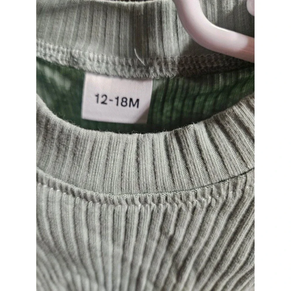 N-1 Ribbed Baby Onesie 12-18M Short Sleeve